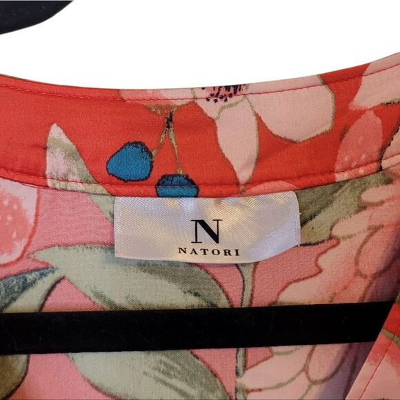 Natori Women's Red Floral Flowy Kaftan Size S - Picture 3 of 5